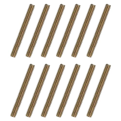 uxcell 12pcs Fully Threaded Rods 1/4x2-3/4 All Thread Studs Long Threaded Screw Carbon Steel for Furniture Garden Railing Mounting Assembly Fastening Frame Connection Colorful Zinc - size: 1/4x2-3/4"