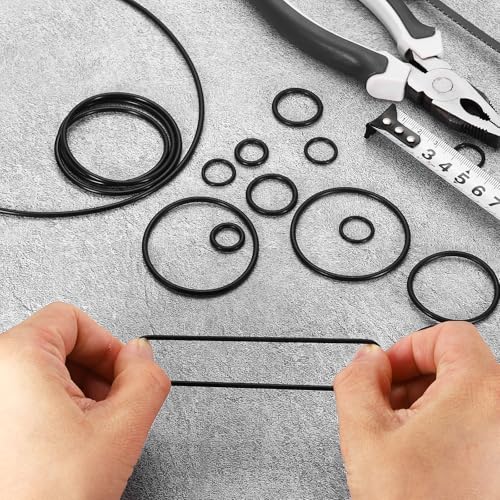 uxcell 10Pcs AS-049 O-Rings, Nitrile Rubber O-Rings 5" ID, 5-1/8" OD, 1/16" Width Round Sealing Gasket for Automotive Machine Plumbing Sealing Repair (70 Durometer, Black) - size: 5" ID, 5-1/8" OD, 1/16" Width