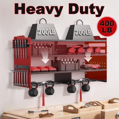 oviitech Large Power Tool Organizer Wall Mount Red - color: Red