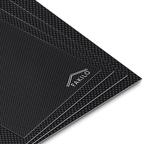 Carbon Fiber Sheets 200X300X2MM - 100% 3K Plain Weave Gloss Carbon Fiber Plate for Handmade DIY Wallet Model Part Repair Panel - size: 200X300X2MM, style: Plain
