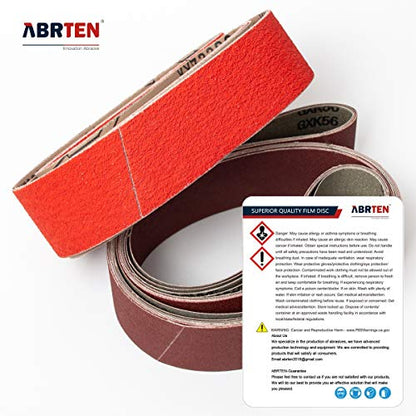 2 x 72 Inch Sanding Belts, Ceramic & Aluminum Oxide, 6 Pack - size: 2x72 inch