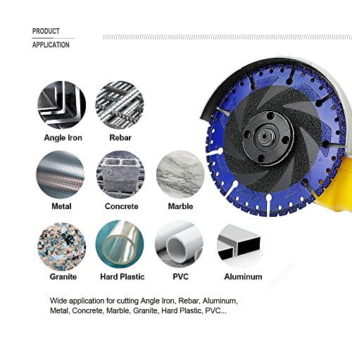SHDIATOOL 16 Inch Metal Cutting Diamond Blade All Purpose Cut Off Wheel for Rebar Sheet Metal Angle Iron Stainless Steel - size: 16 Inch
