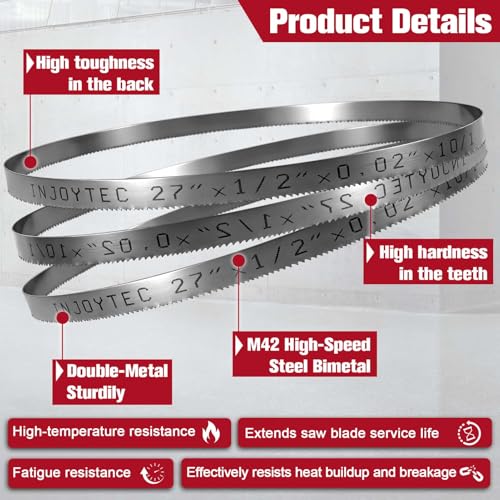 27 Inch Bandsaw Blades 10/14 TPI Sub-Compact Portable Saw Blades - size: 10/14T