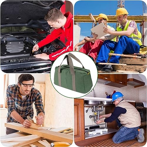 Canvas Tool Bag Organizer - 16 Inch, Large Capacity, Green - color: Green - 16 inch