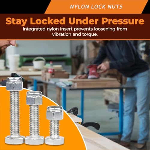 3/4"-10 Nylon Insert Lock Nuts (Silver 304 Stainless Steel, 8-Pack) - size: 3/4"-10, style: Silver 304 Stainless Steel