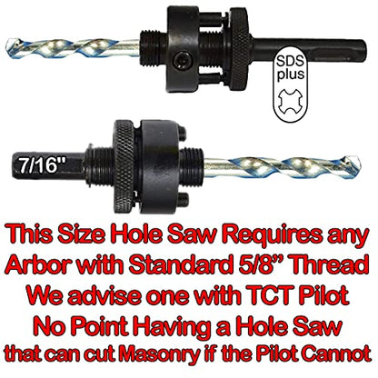 1 7/8 in Carbide Hole Saw Bit Concrete Hole Saw 48mm Carbide Hole Cutter Drill Stucco Brick Fiberglass Reinforced Plaster and Ceramic Tile Saw Through Drywall and Cement Block for Pipes and Conduit - size: 48mm (1 7/8in), style: Brick HoleSaw No Adaptor
