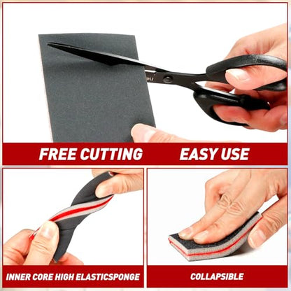 24 PCS Sanding Sponge Block 240 Grit Wet Dry Sandpaper for Wood Metal - color: 240g, size: 24 Pcs