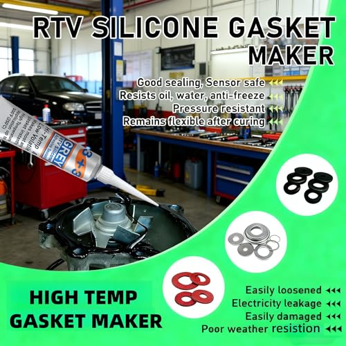 RTV Silicone Gasket Maker, Grey, 2-Pack - color: Grey 2Pack