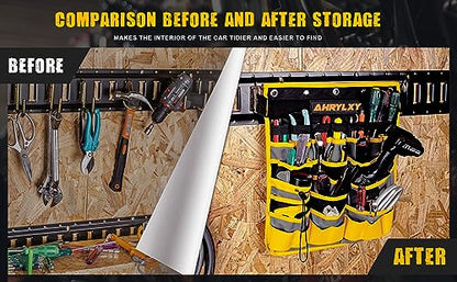 E-Track Hanging Tool Organizer, Wall Mounted Multi Pocket Tool Holder - size: 1 Pack