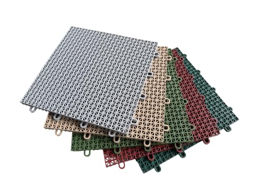 SnapLock DuraGrid 12"x12" Interlocking Deck Tiles, 40 Pack, Green - color: Green, size: 40 Pack