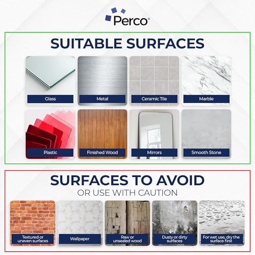 Perco Double Sided Tape Squares, Clear Nano Tape, 15 3"x3" Pre-Cut Mounting Squares – Heavy Duty Adhesive for Wall Décor, Mirrors, Photo Frames, Hanging, Crafts, DIY, Industrial Use, Home Projects - size: 3x3 inches