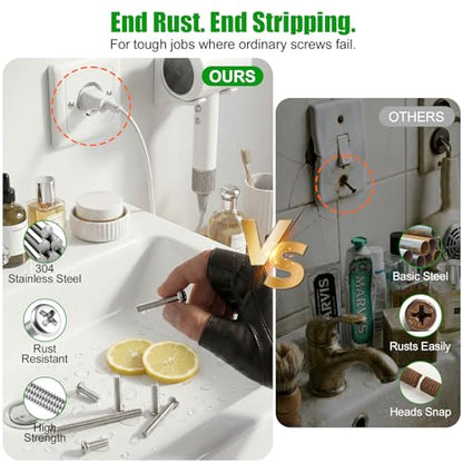 250 Pcs #8-32 Pan Head Machine Screws Nut Washer Bolt Kit,304 SS - size: SS 250Pcs #8-32（1/4" to 1-1/4" ） Pan