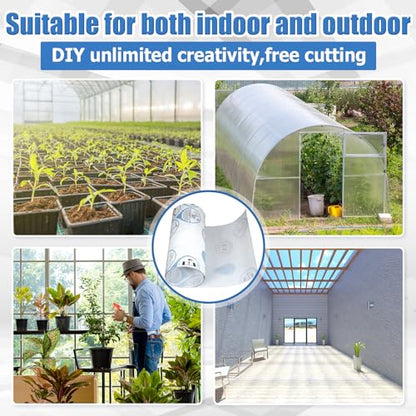 Pushglossy Clear Polycarbonate Greenhouse Panels, 20x2 ft 40 Mil UV Proof