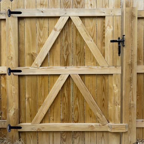 Heavy Duty Strap Gate Hinges 8 Inch, Black Carbon Steel T Shape Lift Off Hinges, 180° Open Bolt-On Hinges for Fence, Barn Door, Shed, Wooden Gates, 2 Pack - style: Style3
