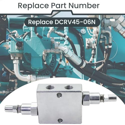 Dual Crossover Hydraulic Relief Cushion Valve 3/8" NPT Replace DCRV45-06N