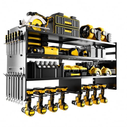 oviitech Large Power Tool Organizer Wall Mount Black - color: Black