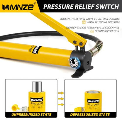 Hydraulic Hand Pump CP-180 High Pressure Portable Manual Hydraulic Pump Hydraulic Lifting Cylinder Jack Pump - size: CP-180 without oil gauge