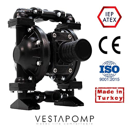 Vestapomp Air Operated Double Diaphragm Pump (1 inch - Aluminum - Nitrile)