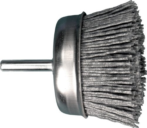 Pferd 763834 Economy Power Universal Line PS-Forte Mounted Cup Brush, Round Shank, Nylon/Silicon Carbide Bristles, 3" Diameter, 4500 Maximum RPM (Pack of 5)