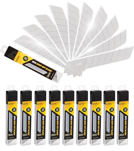 DOWELL 18mm Snap Off Blade SK5, Box Cutter Blades, 100 Pcs