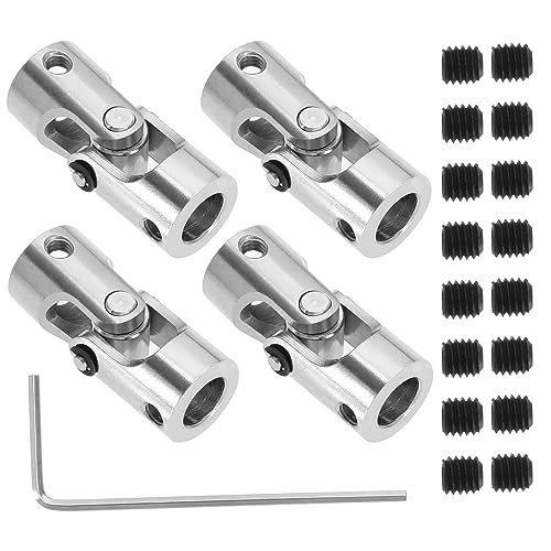 ECSiNG 4Pcs 8mm to 8mm Metal Shaft Coupling Universal Joint Shaft Coupling Flexible Coupling Connector Accessories for Model Car Ships Robots - size: 35mmx14mm