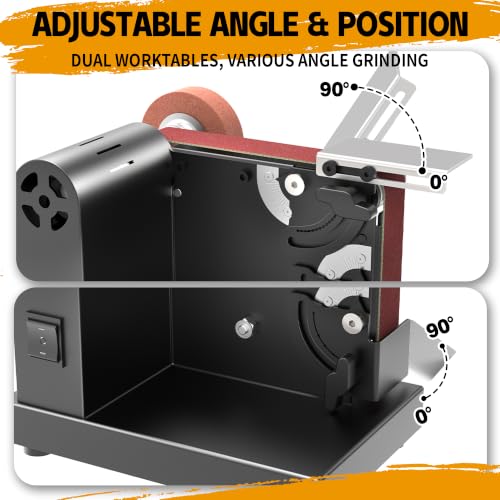 SporGain Mini Belt Sander, 4-in-1 Small Belt Grinder, 20"x1.2" Sanding Belt