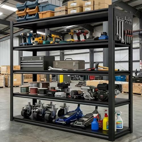 Storage Shelves with Pegboard,72“*48" Wide 24”Heavy Duty - size: 72H"48"W 24"D with pegboards