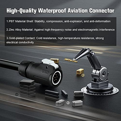 8 Pin Waterproof M16 Industrial Connector 5A 250V - style: 8 PIN