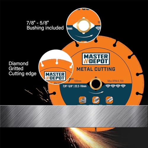 7" Cut Off Wheels, Diamond Cutting Wheel for Angle Grinder (2 Pack) - style: 7 inch/2pcs