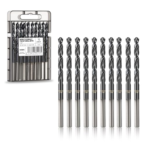 toolant 7/32" Cobalt Drill Bit Set TiAlN Coated, 10Pcs - size: 7/32 in (10pcs)