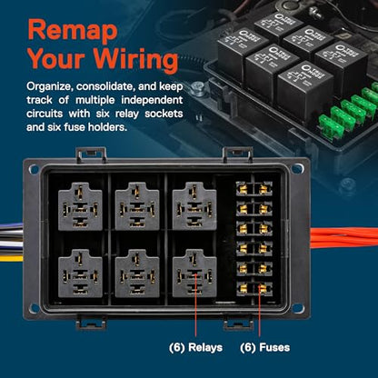 True MODS 12V Automotive Waterproof 5-Pin Prewired Relay Fuse Box Block Kit - style: Prewired Fuse/Relay Kit