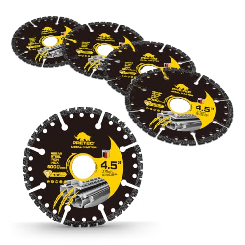 4 1/2" Diamond Cut Off Wheels, Angle Grinder Cutting Disc for Metal, 5PCS - size: 4 1/2 INCH