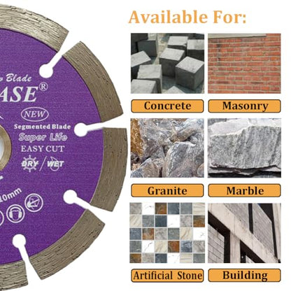 4-1/2 inch General Purpose Segmented Diamond Saw Blade for Concrete Masonry Brick Block Stone - style: 4.5''