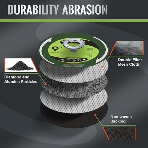 25PCS 9" Cut Off Wheels 9" x.075 x7/8" Metal & Stainless Steel Cutting Discs for Angle Grinder - style: 9 inch
