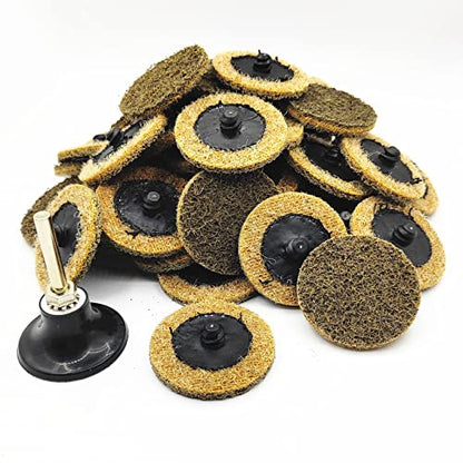 50pcs Die Grinder Sanding Discs Roll, Includes 1pc 2in Disc Pad Holder with 1/4in Shank, Surface Conditioning, Quick Change - style: Style 2