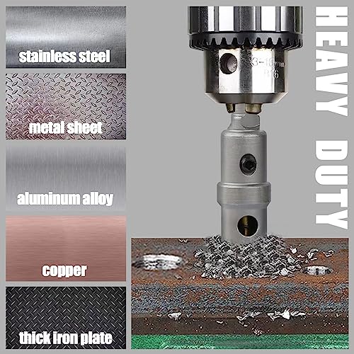 16PCS 5/8''-2'' Carbide Hole Saw Kit for Metal, Heavy Duty Holesaw