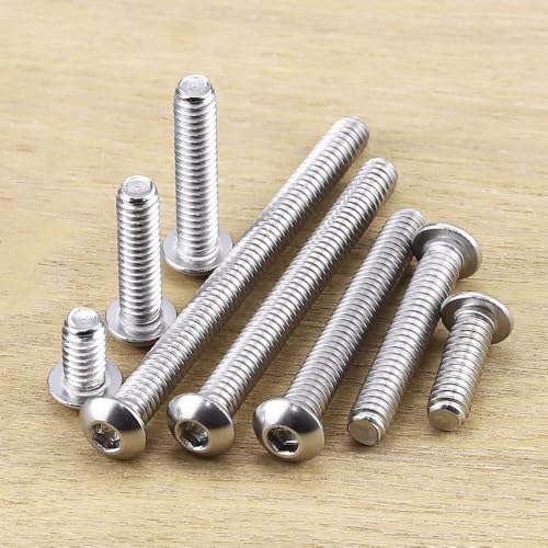 1/4-20 x 1-1/2" Button Head Socket Cap Bolts Screws, 304 Stainless Steel 18-8, Allen Hex Drive, Bright Finish, Fully Machine Thread, Pack of 25 - size: 1/4-20 x 1-1/2