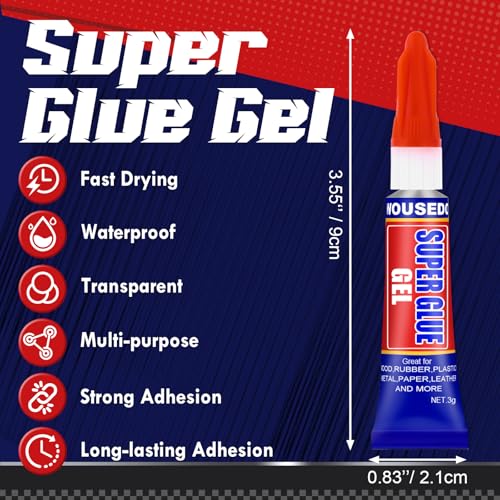12 x 3g Super Glue Gel, Quick Dry, Thick Formula, All-Purpose Crazy Glue - size: Gel