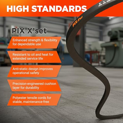 PIX A19/4L210 Wrapped V-Belt, 21" OC x 1/2" W, Pack of 2 - size: A19/4L210-2P