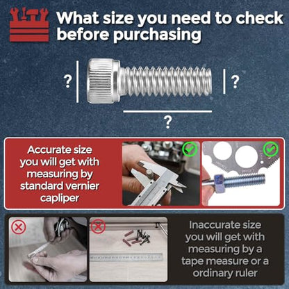 50pcs Socket Head Cap Screws 1/4"-28x3/4 304 Stainless Steel Silver - color: Silver, size: 1/4"-28x3/4"