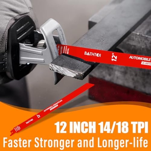 25 Pack 12 Inch 14/18 Tpi Reciprocating Saw Blades for Metal Cutting - size: 12 Inch 14/18TPI