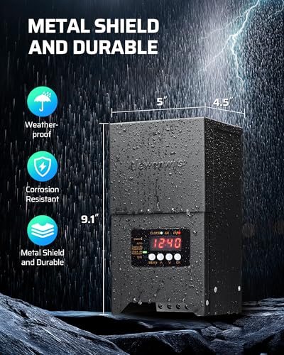DEWENWILS 300W Low Voltage Transformer with Photocell Sensor & Timer, Metal - style: 300W-Metal