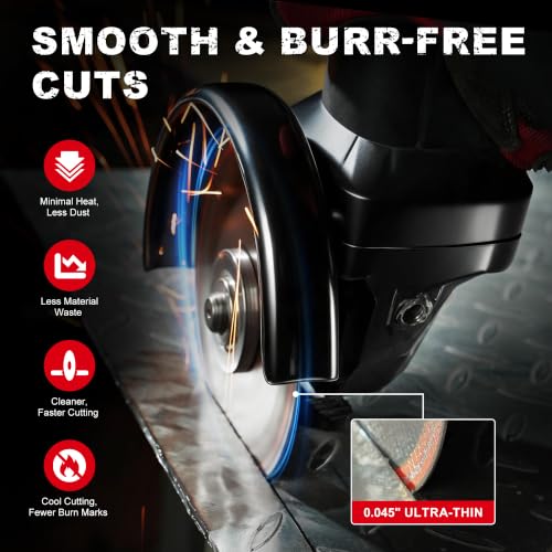 EZARC 4.5" Ceramic Cut-Off Wheels for Stainless Steel & Metal, 25-Pack