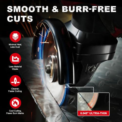 EZARC 4.5" Ceramic Cut-Off Wheels for Stainless Steel & Metal, 25-Pack