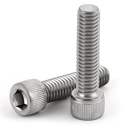 1/4-20 x 2 Socket Head Cap Screws, Allen Socket Drive, Stainless Steel 18-8 (304), Full Thread, Bright Finish, Machine Thread, 25 PCS - size: 1/4-20 x 2"