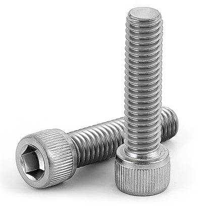 1/4-20 x 2 Socket Head Cap Screws, Allen Socket Drive, Stainless Steel 18-8 (304), Full Thread, Bright Finish, Machine Thread, 25 PCS - size: 1/4-20 x 2"