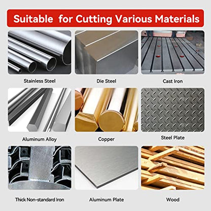 12Pcs (13-54mm) TCT Carbide Hole Saw Kit for Hard Metals. Includes 2 Titanium, 1 Stepped Pilot Drill Bit, and 2 Hex Keys. Ideal for Stainless Steel, Iron, Aluminum, Alloys, and Other Metals - size: 12 in 1(13-54mm)