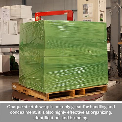 PSBM Dark Green Stretch Wrap with Handles, 4 Rolls 20 Inch x 1000 Feet 80 Gauge, Heavy Duty Plastic Wrap Industrial Strength Shrink Film for Moving, Packing & Shipping - size: 4 Rolls, style: Green