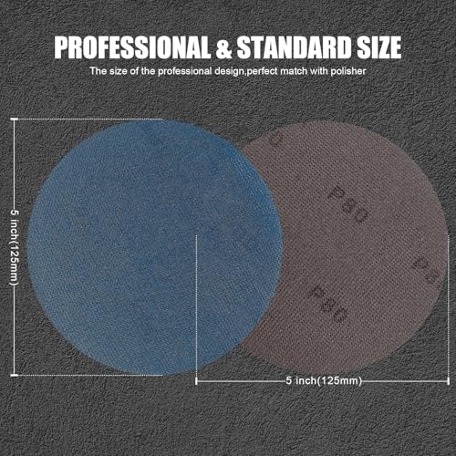 5 inch Mesh Abrasive Sanding Discs 240 grit, 50pcs Ceramic Dust-Free Sandpaper, Hook and Loop Sanding Disc, Net Disc for Metal, Wood, Composites, Plaster and Filler Sanding, and Fine Finishing - style: 5 inch, P240+