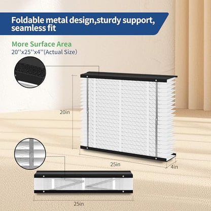 2 Pack, 210 Replacement Filter, Compatible with AprilAire 210 Whole House Air Purifiers Models,1210,1620,2210,2216,3210,4200,MERV 11 HVAC Furnace Filter Replacement,20x25x4inch Air Filter - size: 210-2Pcak